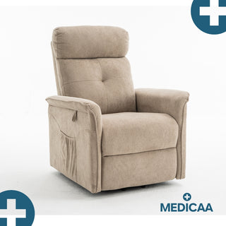 Fauteuil relax releveur 4 fonctions (3 moteurs) – Eugène – Beige