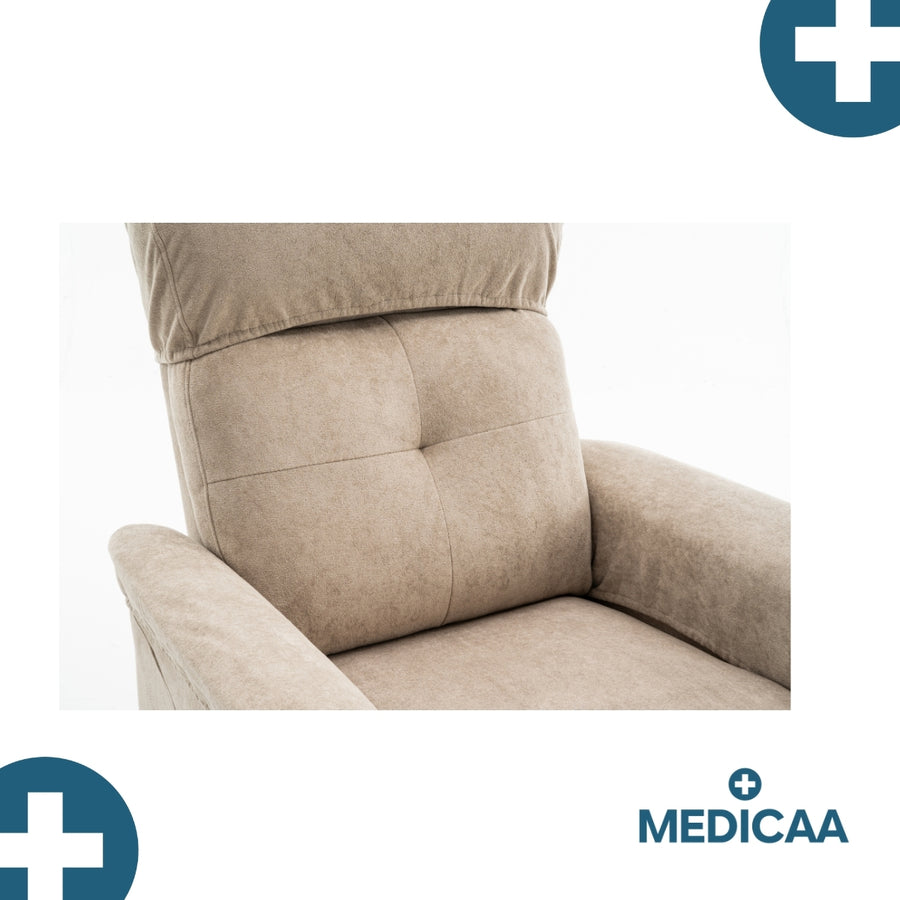 Medicaa fauteuil releveur 3 moteurs gamme premium modele eugene coloris beige marque tranquille emile
