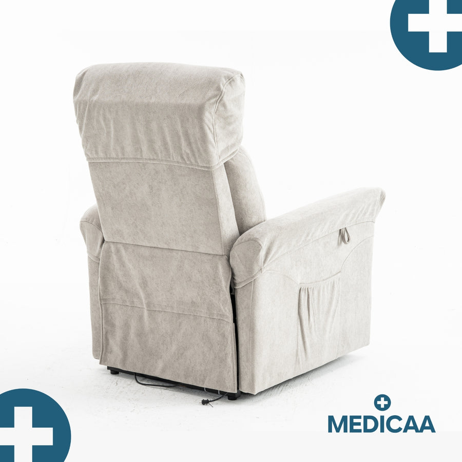 Fauteuil Releveur Premium - 3 Moteurs - Gris Clair - Modèle Eugène - Tranquille Émile