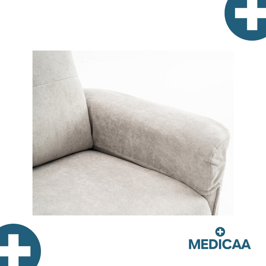 Fauteuil Releveur Premium - 3 Moteurs - Gris Clair - Modèle Eugène - Tranquille Émile