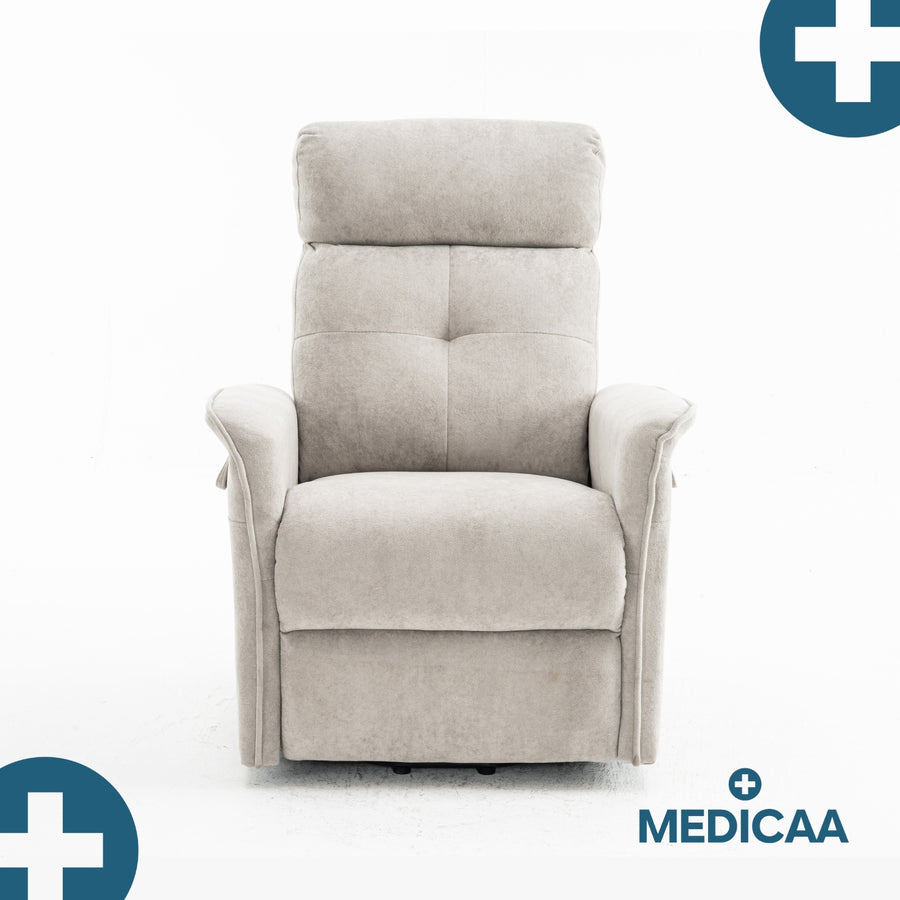 Fauteuil Releveur Premium - 3 Moteurs - Gris Clair - Modèle Eugène - Tranquille Émile