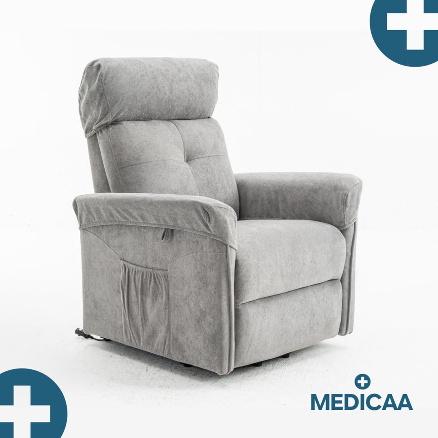 Fauteuil Releveur Premium - 3 Moteurs - Gris Foncé - Modèle Eugène - Tranquille Émile