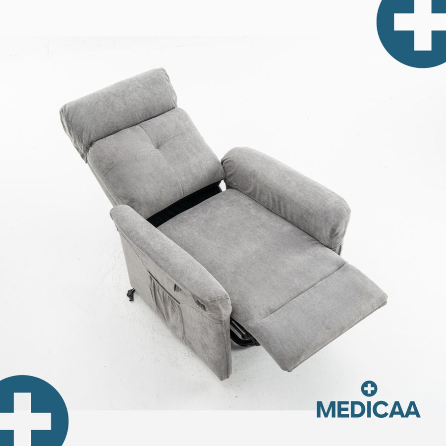 Fauteuil Releveur Premium - 3 Moteurs - Gris Foncé - Modèle Eugène - Tranquille Émile