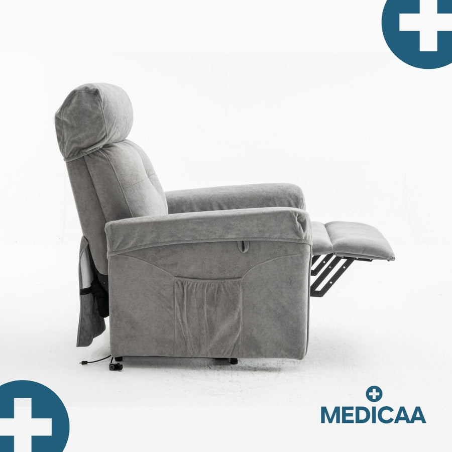 Fauteuil Releveur Premium - 3 Moteurs - Gris Foncé - Modèle Eugène - Tranquille Émile