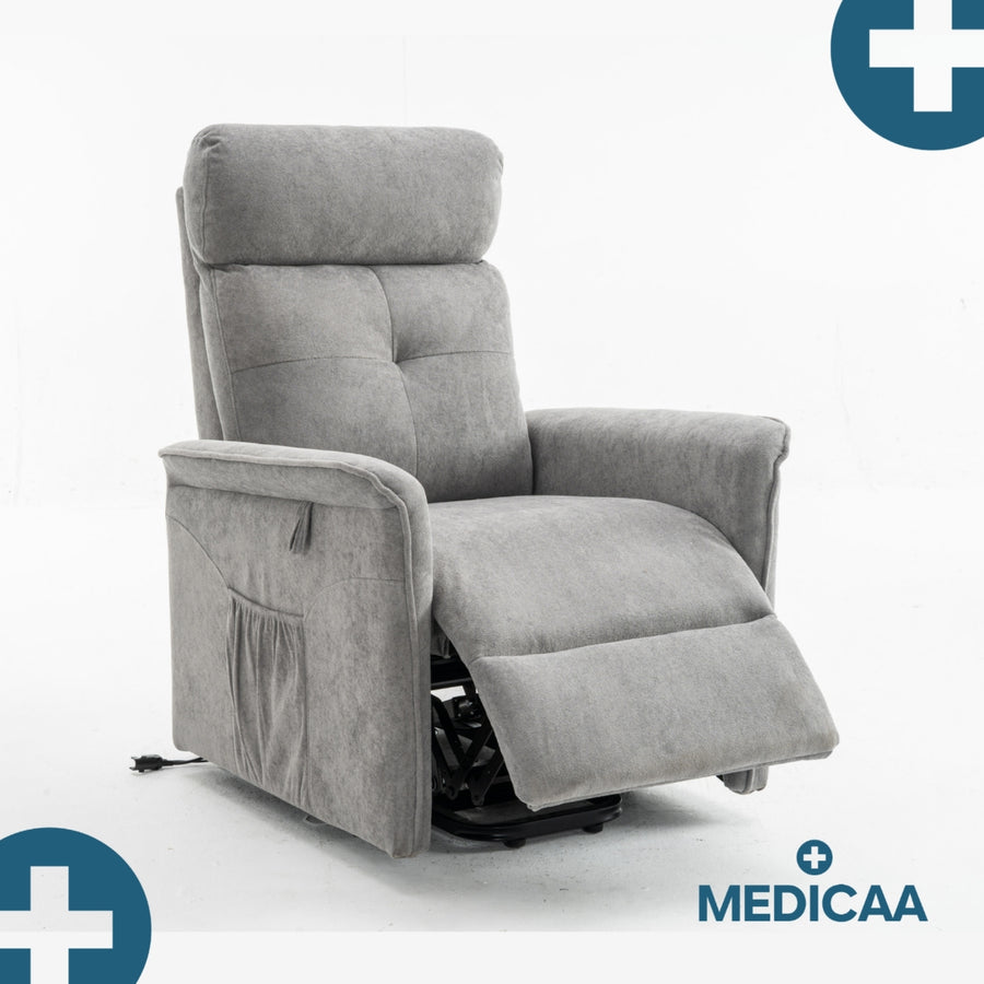 Fauteuil Releveur Premium - 3 Moteurs - Gris Foncé - Modèle Eugène - Tranquille Émile