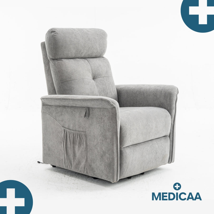 Fauteuil Releveur Premium - 3 Moteurs - Gris Foncé - Modèle Eugène - Tranquille Émile