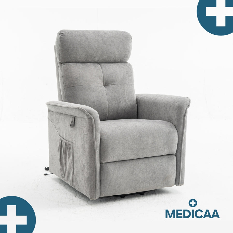 Fauteuil Releveur Premium - 3 Moteurs - Gris Foncé - Modèle Eugène - Tranquille Émile
