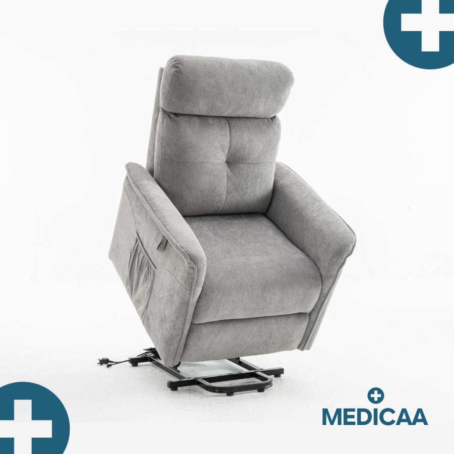 Fauteuil Releveur Premium - 3 Moteurs - Gris Foncé - Modèle Eugène - Tranquille Émile