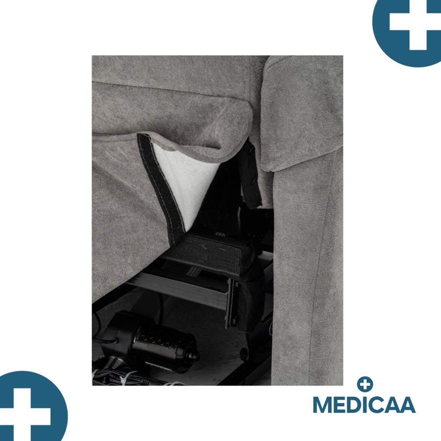 Fauteuil Releveur Premium - 3 Moteurs - Gris Foncé - Modèle Eugène - Tranquille Émile