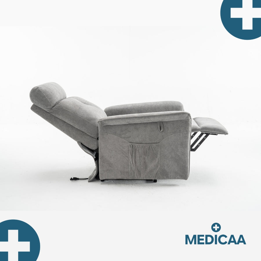 Fauteuil Releveur Premium - 3 Moteurs - Gris Foncé - Modèle Eugène - Tranquille Émile