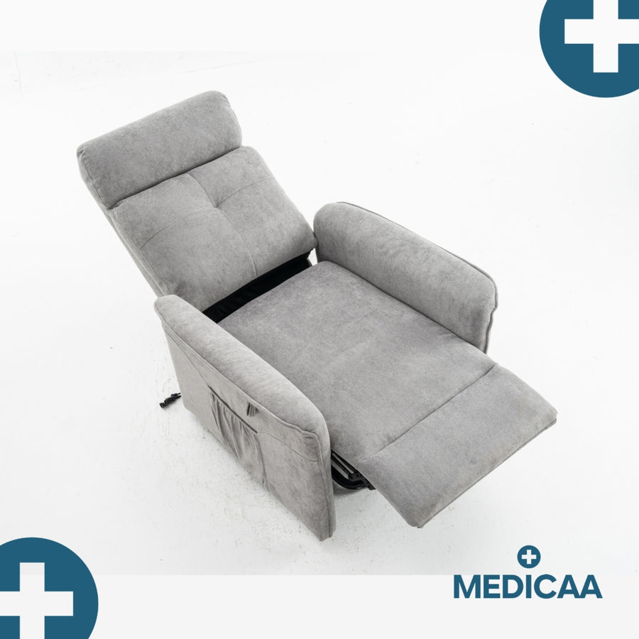 Fauteuil Releveur Premium - 3 Moteurs - Gris Foncé - Modèle Eugène - Tranquille Émile