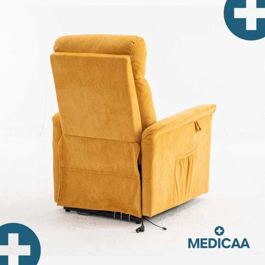 Fauteuil Releveur Premium - 3 Moteurs - Jaune - Modèle Eugène - Tranquille Émile