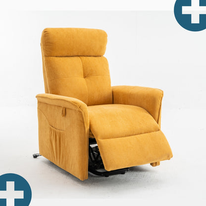 Fauteuil Releveur Premium - 3 Moteurs - Jaune - Modèle Eugène - Tranquille Émile
