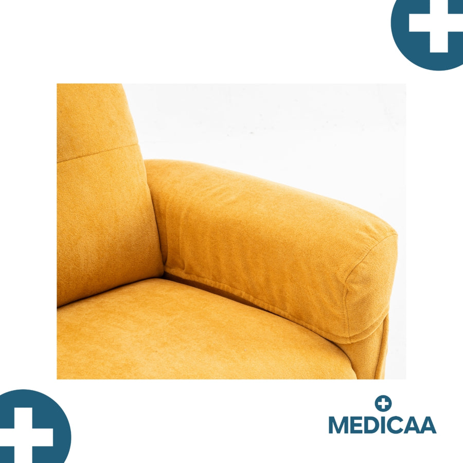 Fauteuil Releveur Premium - 3 Moteurs - Jaune - Modèle Eugène - Tranquille Émile