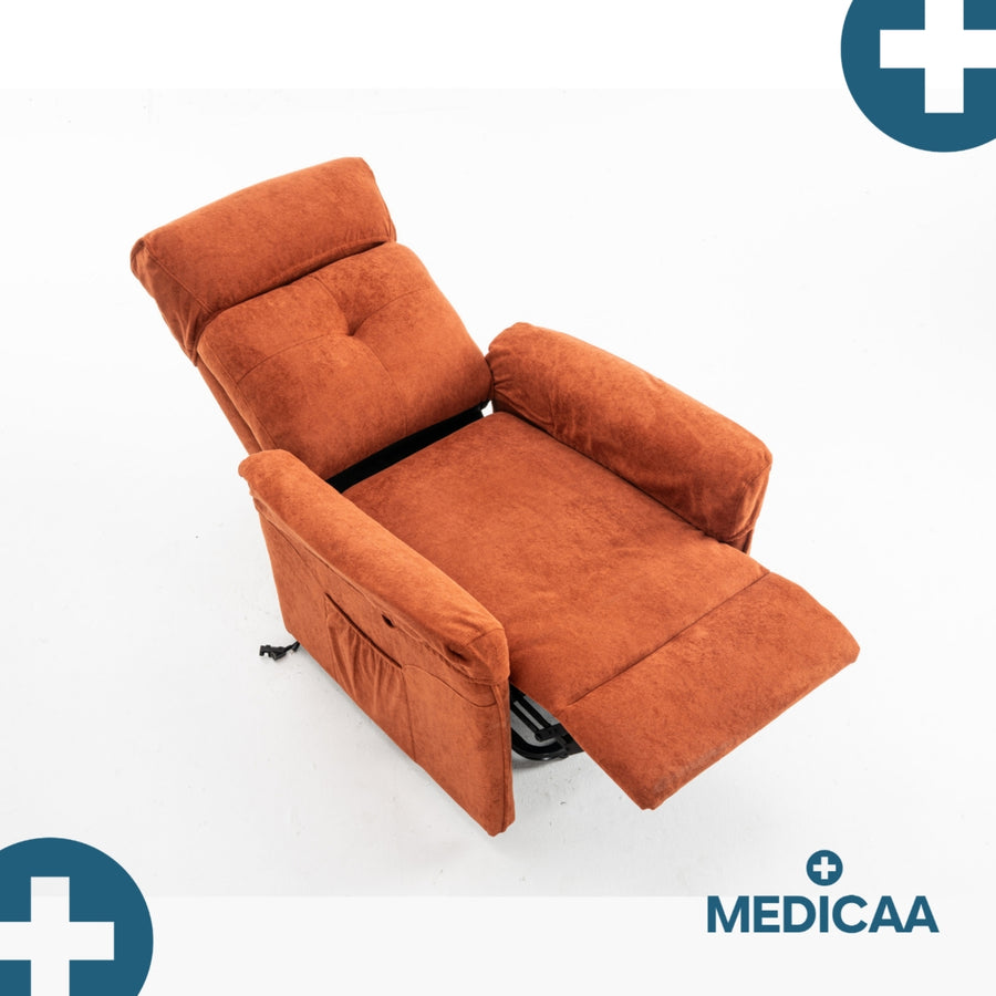 Fauteuil Releveur Premium - 3 Moteurs - Rouge - Modèle Eugène - Tranquille Émile