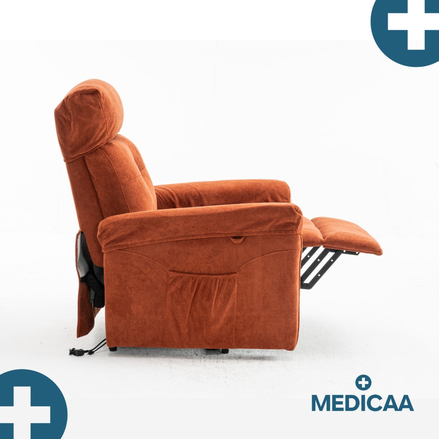 Fauteuil Releveur Premium - 3 Moteurs - Rouge - Modèle Eugène - Tranquille Émile