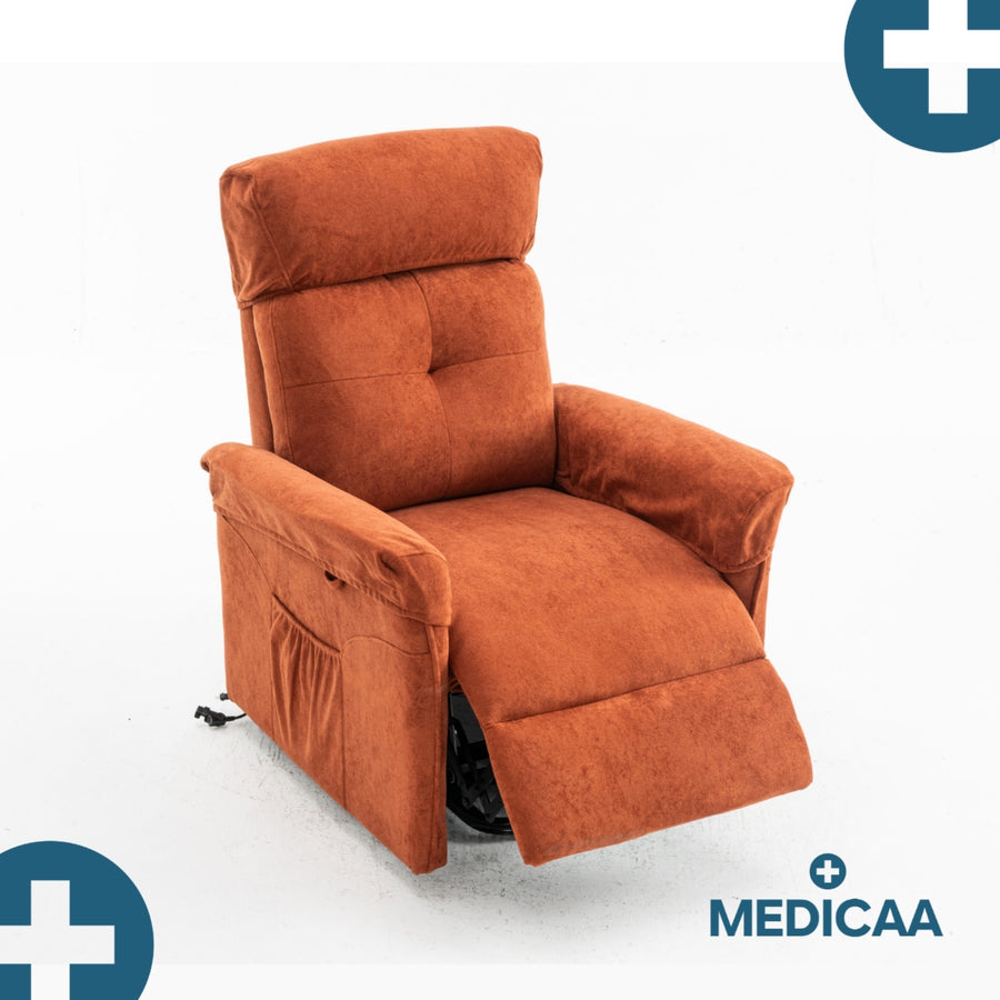 Fauteuil Releveur Premium - 3 Moteurs - Rouge - Modèle Eugène - Tranquille Émile