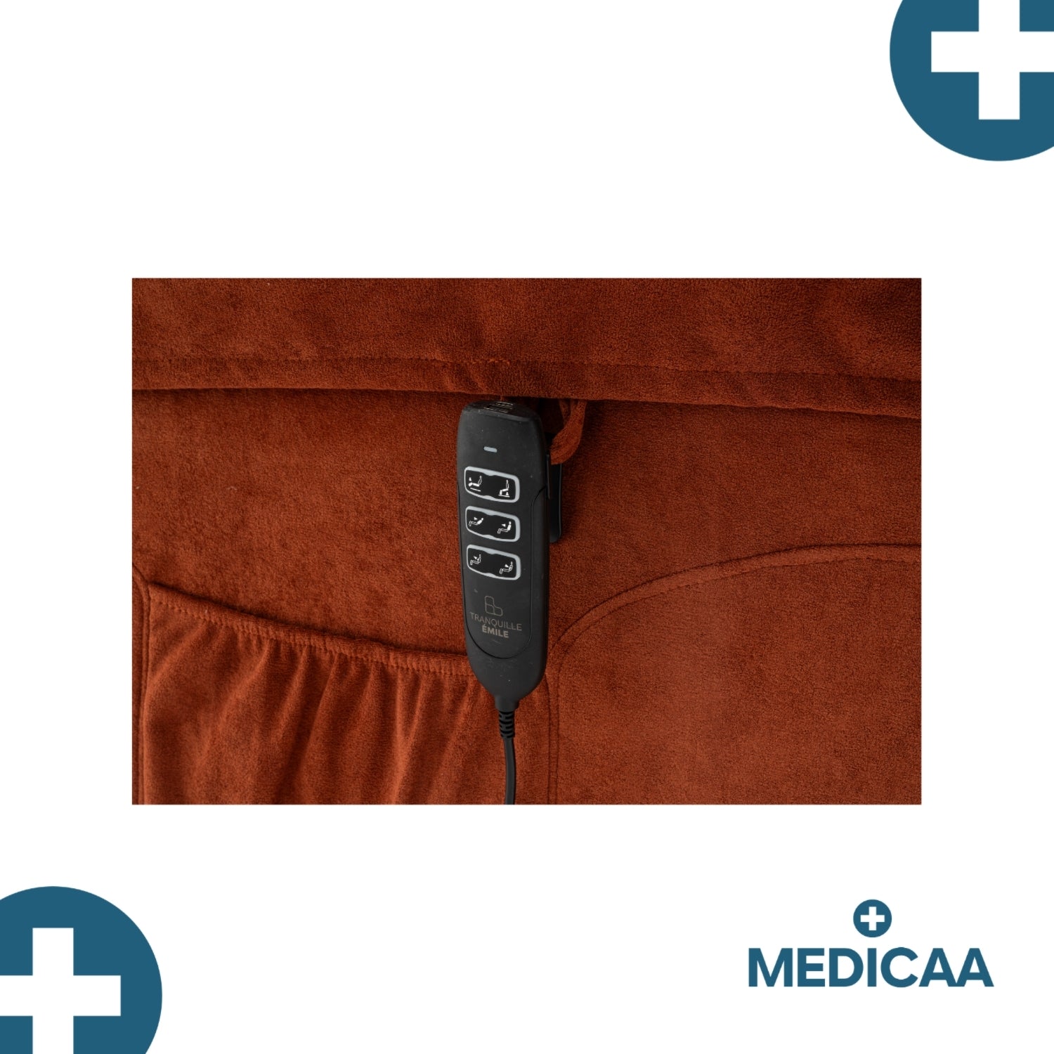 Fauteuil Releveur Premium - 3 Moteurs - Rouge - Modèle Eugène - Tranquille Émile