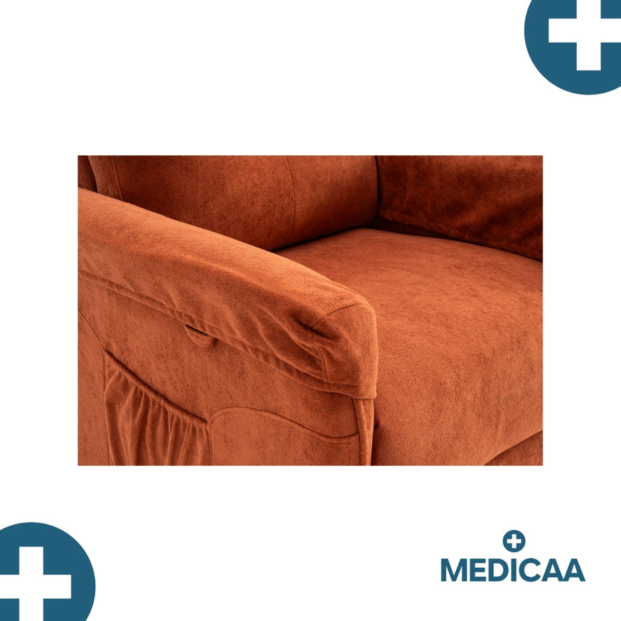 Fauteuil Releveur Premium - 3 Moteurs - Rouge - Modèle Eugène - Tranquille Émile