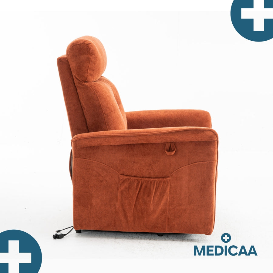 Fauteuil Releveur Premium - 3 Moteurs - Rouge - Modèle Eugène - Tranquille Émile
