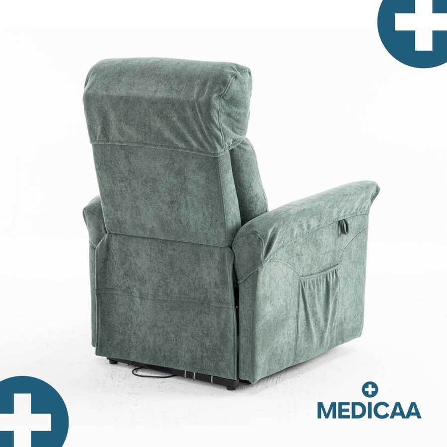 Fauteuil Releveur Premium - 3 Moteurs - Vert - Modèle Eugène - Tranquille Émile