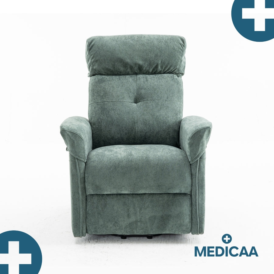 Fauteuil Releveur Premium - 3 Moteurs - Vert - Modèle Eugène - Tranquille Émile