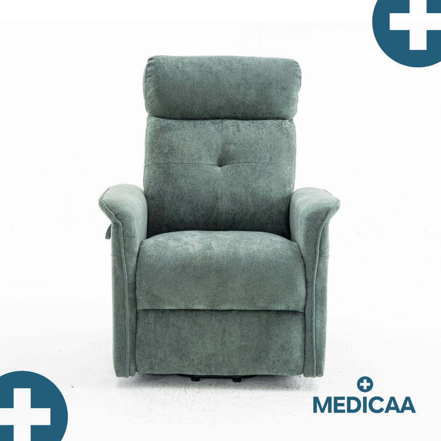 Fauteuil Releveur Premium - 3 Moteurs - Vert - Modèle Eugène - Tranquille Émile