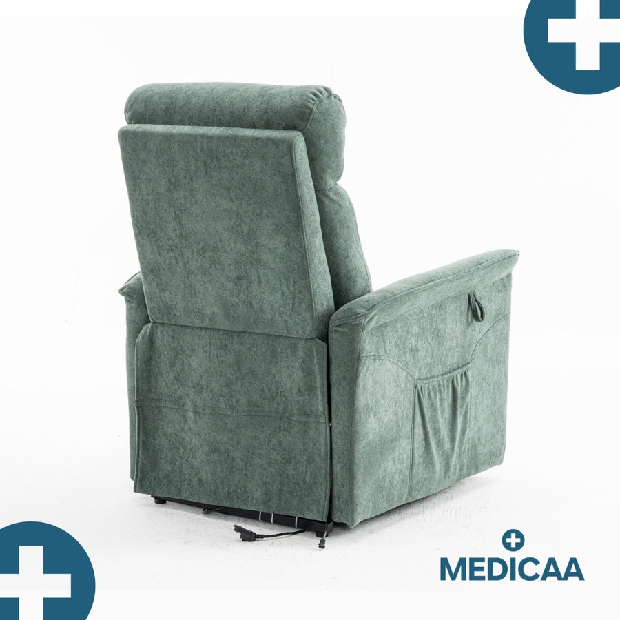 Fauteuil Releveur Premium - 3 Moteurs - Vert - Modèle Eugène - Tranquille Émile