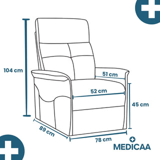 Fauteuil relax releveur 2 fonctions (1 moteur) – Anatole – Anthracite