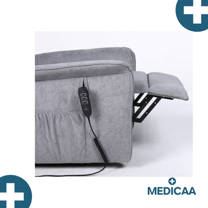 Fauteuil Releveur Premium - 3 Moteurs - Gris Foncé - Modèle Eugène - Tranquille Émile
