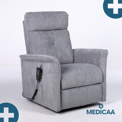 Fauteuil Releveur Premium - 1 Moteur - Gris Foncé - Modèle Anatole - Tranquille Émile