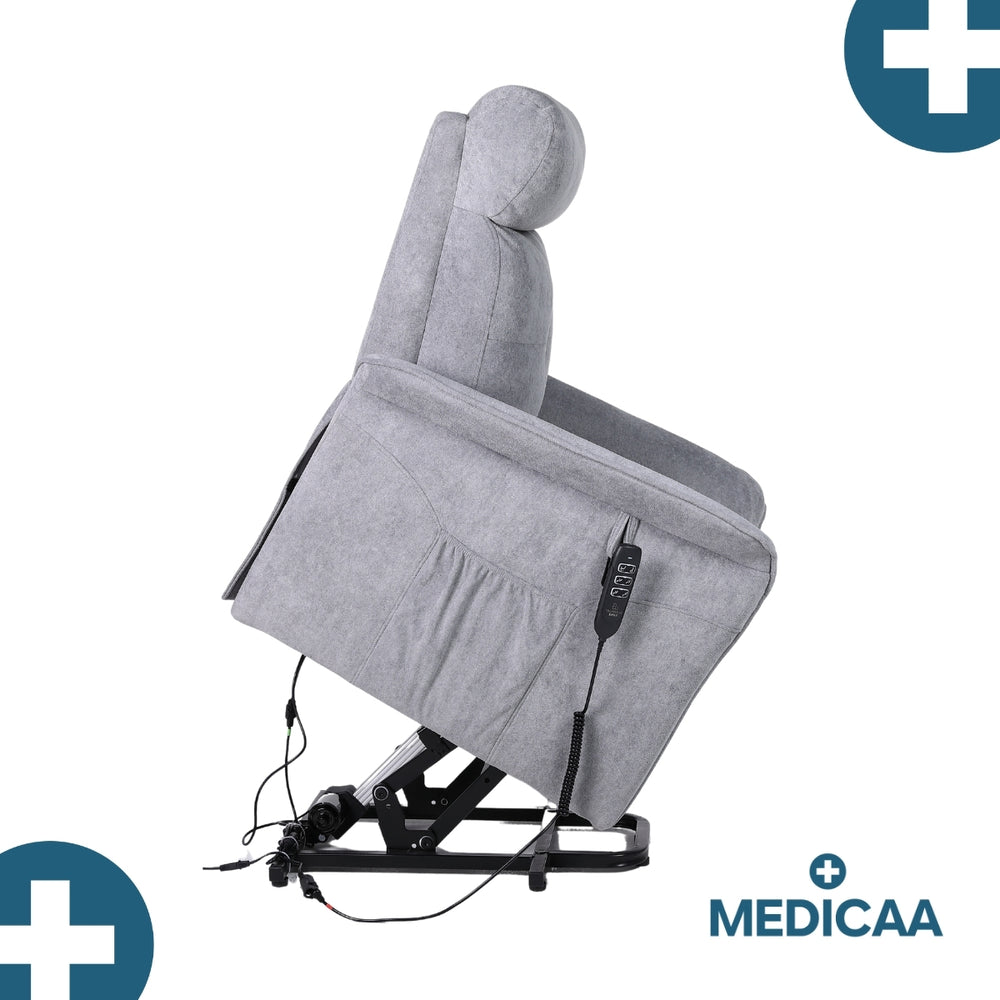 Fauteuil Releveur Premium - 3 Moteurs - Gris Foncé - Modèle Eugène - Tranquille Émile