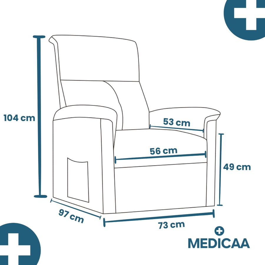 Fauteuil relax releveur 3 fonctions (2 moteurs) – Marcel – Gris clair