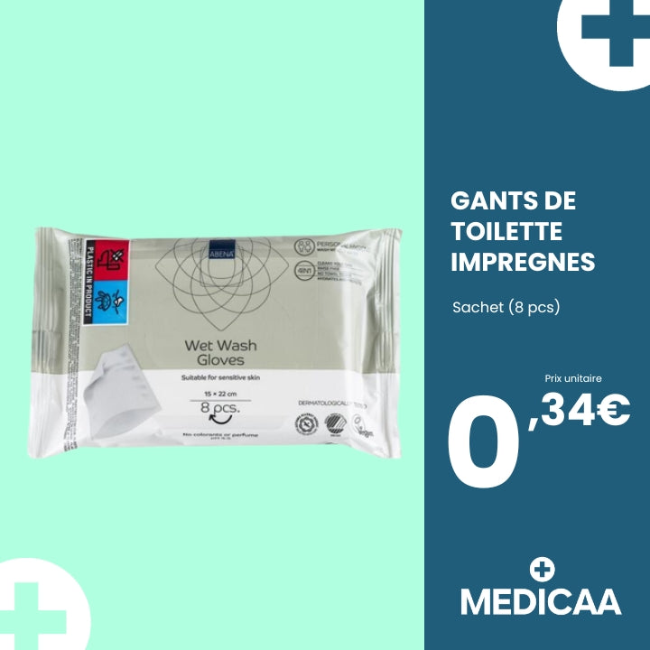Gants de toilette imprégnés Abena