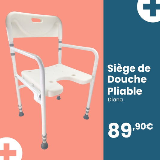 Chaise de douche pliable Diana