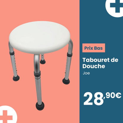 Tabouret de douche rond Joe