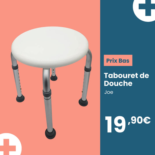 Tabouret de douche rond Joe