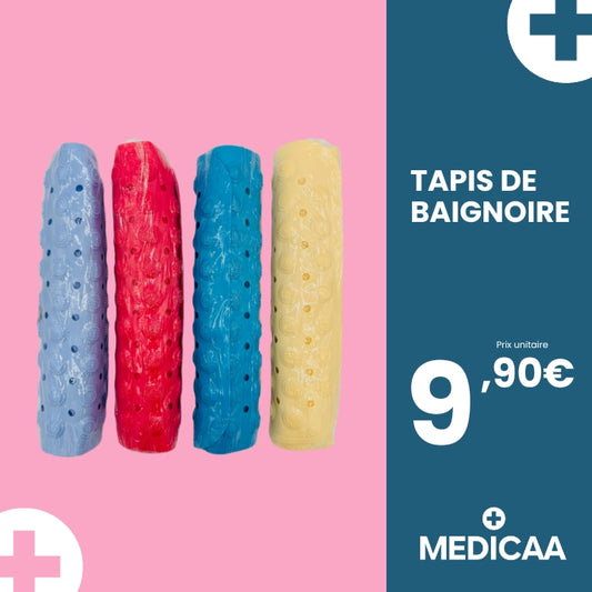 Tapis de Baignoire avec Ventouses - 100 x 40 cm