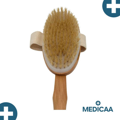 Brosse de Bain Long Manche en Bois 45cm detail deux