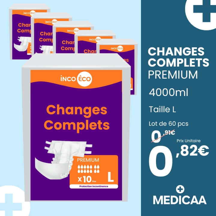 Changes Complets - Taille L - 4000ml - Ultra-Absorbants Premium - IncoEco Lot