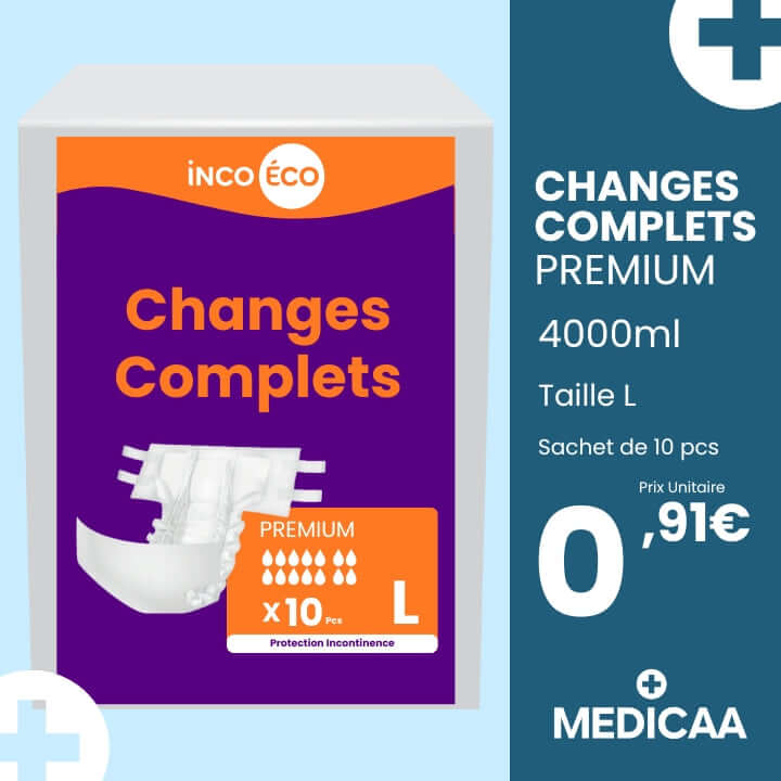 Changes Complets - Taille L - 4000ml - Ultra-Absorbants Premium - IncoEco