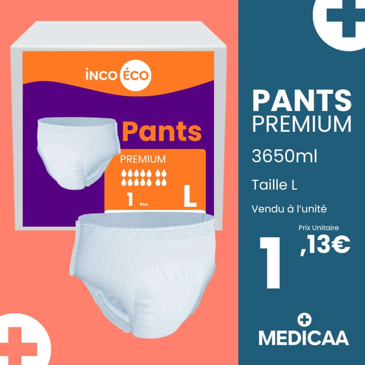 Pants - Taille L - 3650ml - Culottes Ultra Absorbantes Premium - IncoEco unite