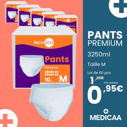 Pants - Taille M - 3250ml  - Culottes Ultra Absorbantes Premium - IncoEco Lot
