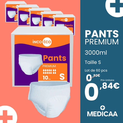 Pants - Taille S - 3000ml - Culottes Ultra Absorbantes Premium - IncoEco Lot