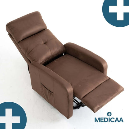 Medicaa fauteuil_releveur 4 moteurs Jules Tranquille emile chocolat dessus