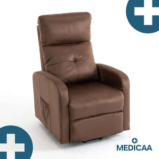 Fauteuil relax releveur 5 fonctions (4 moteurs) – Jules – Chocolat