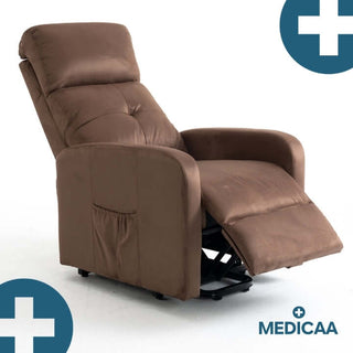 Fauteuil relax releveur 5 fonctions (4 moteurs) – Jules – Chocolat