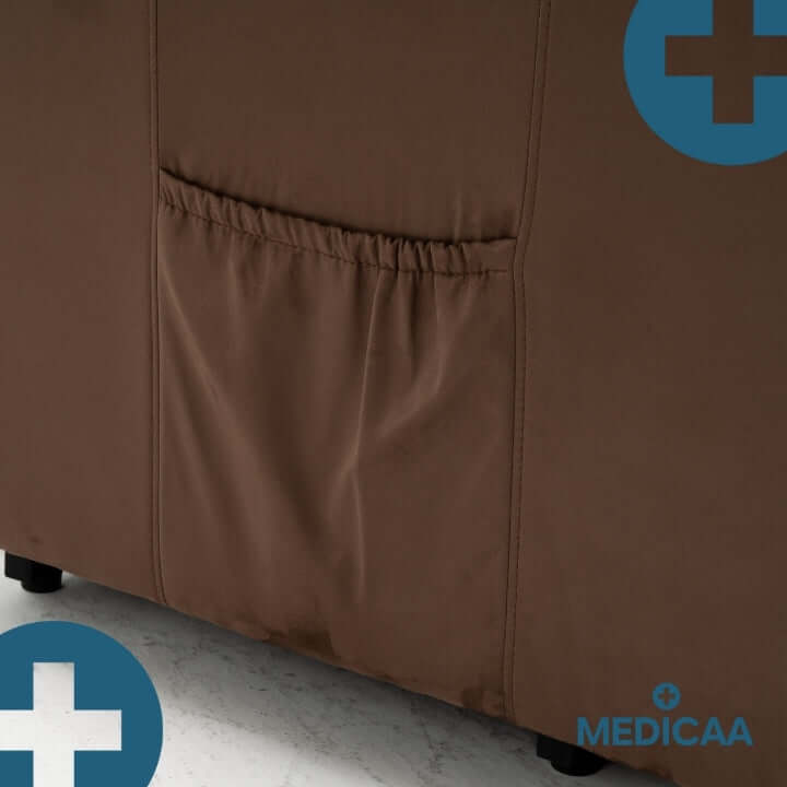 Medicaa fauteuil_releveur 4 moteurs Jules Tranquille emile chocolat detail poche