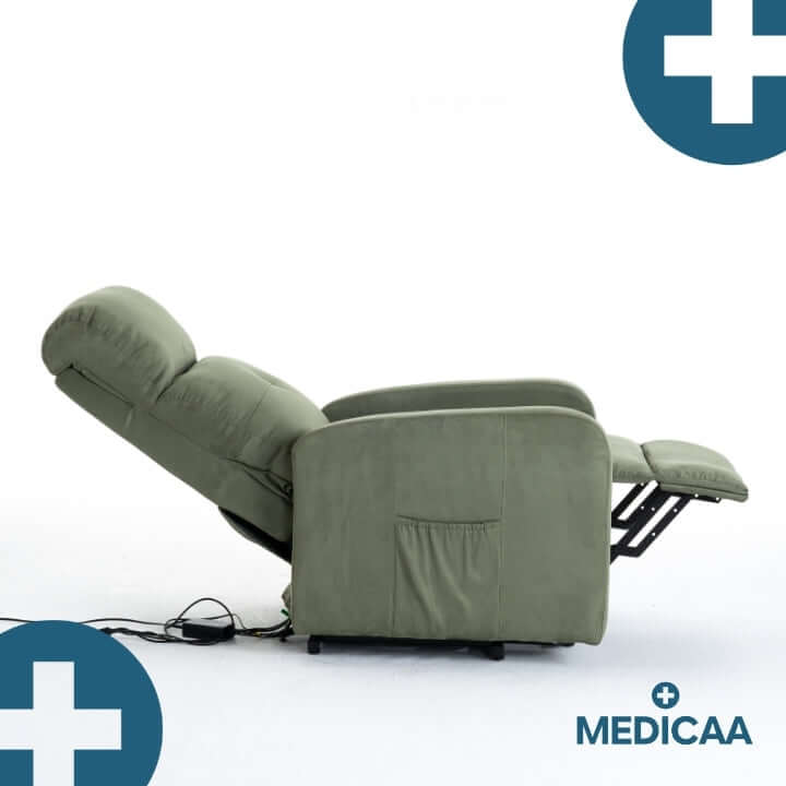 Medicaa fauteuil_releveur 4 moteurs Jules Tranquille emile olive profil allonge