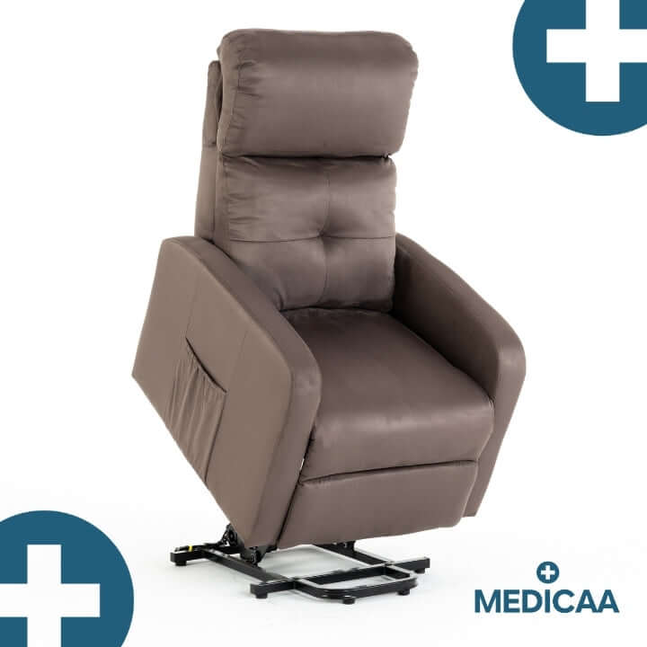 Medicaa fauteuil_releveur 4 moteurs Jules Tranquille emile taupe profil leve
